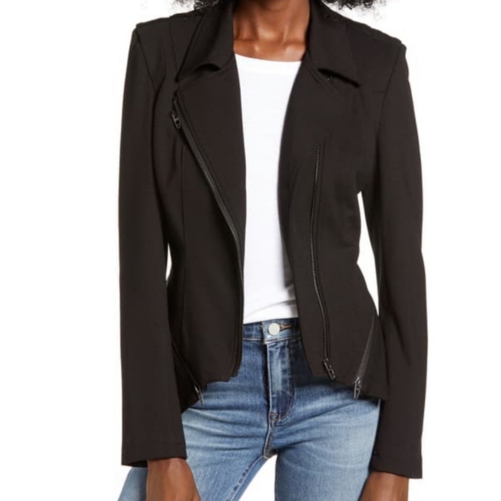NWOT BlankNYC Zip Detail Fitted Ponte Jacket